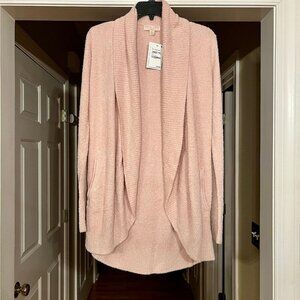 Barefoot Dreams Bamboo Cozy Chic Lite Circle Pink Lounge Cardigan Sweater SMALL
